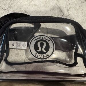 Lululemon Transparent Crossbody Belt Bag with Black Trim